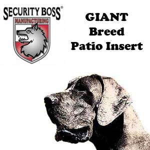 Giant Breed Patio Insert Single Pane, Sliding Glass Door Dog Door Extra Large